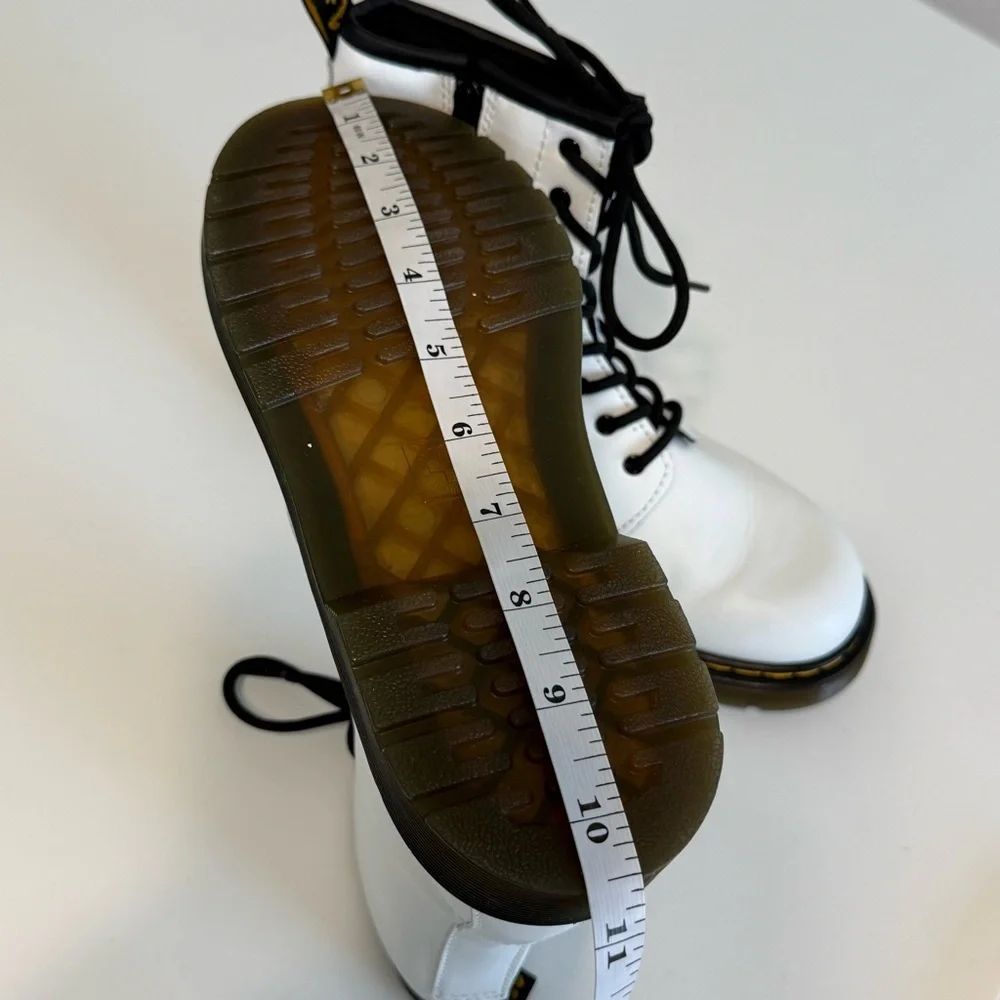 Dr. Martens 1460Y Combat Boots Women Size 6 Zipper Up Leather Bouncing Sole - Picture 13 of 14